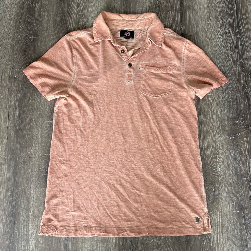 Rock & Republic Peach Orange Polo Shirt